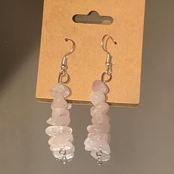 Rose quartz earrings - Picture 1 of 1